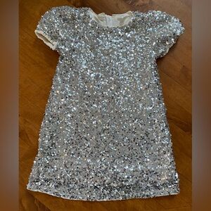 Crewcuts Shimmering Silver Sequin Top